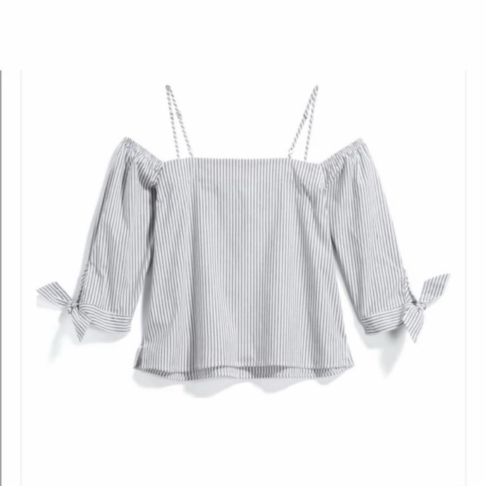 Elegant Striped Off-Shoulder Blouse